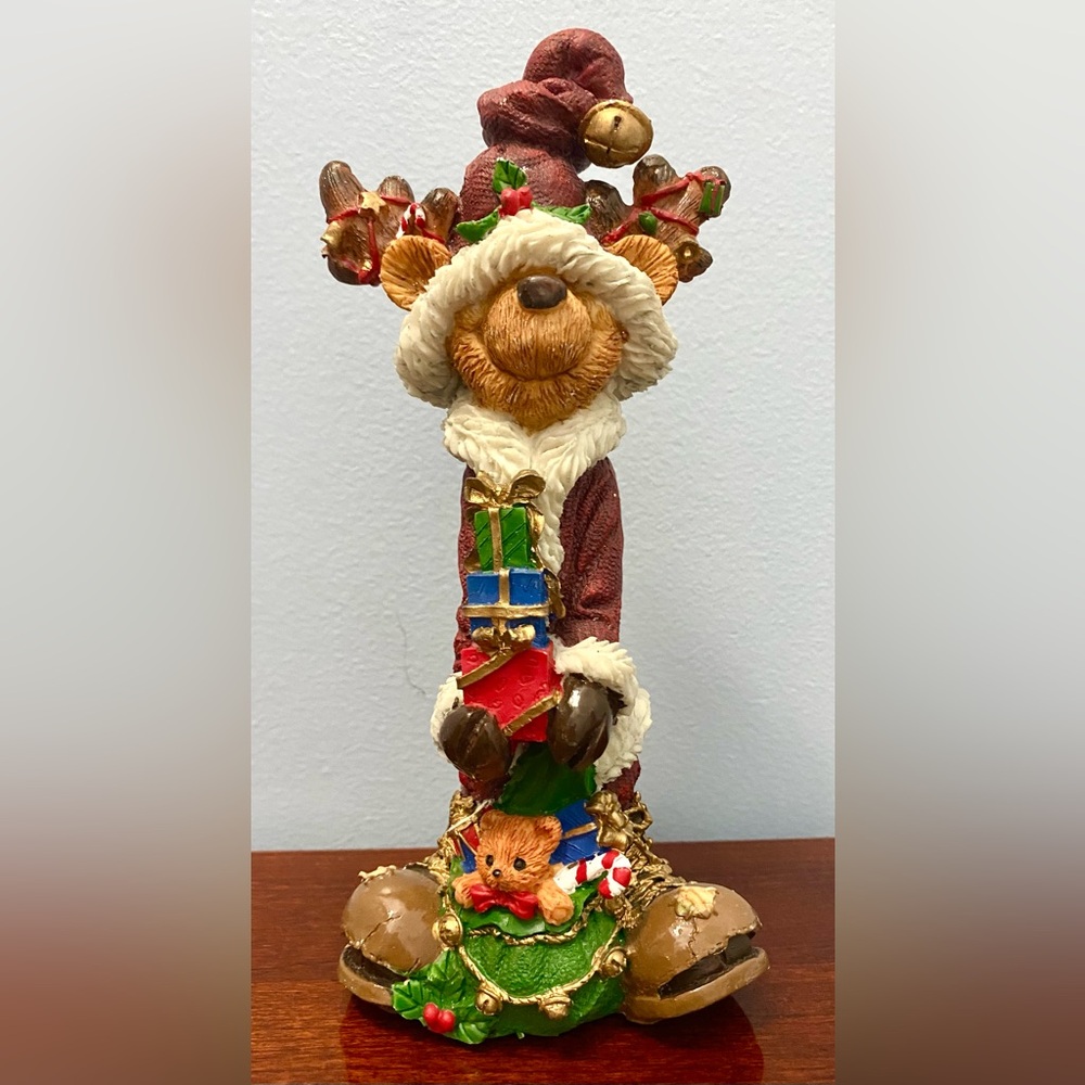 Vintage Hobo Santa Clause Bear Holiday Christmas Figurine